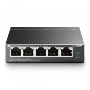 TP-link 5-портовый гигабитный настольный коммутатор с 4 портами PoE+ (TL-SG1005P)