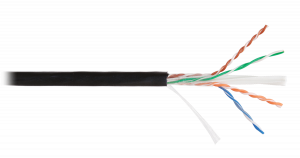 Кабель NETLAN U/UTP 4 пары, Кат.6, медный, внешний, 305м EC-UU004-6-PE-BK