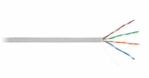 Кабель NETLAN U/UTP 4 пары, Кат.5e, медный, внутренний, PVC, 100м (EC-UU004-5E-PVC-GY-1)