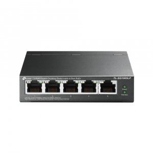 TP-link 5-портовый гигабитный настольный коммутатор с 4 портами PoE+