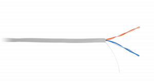 Кабель NETLAN U/UTP 2 пары, Кат.5, медный, внутренний, PVC, серый, 100м (EC-UU002-5-PVC-GY-1)