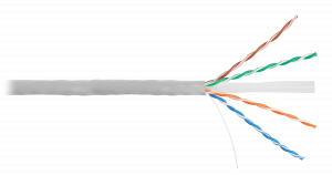 Кабель NETLAN U/UTP 4 пары, Кат.6, медный, внутренний, PVC, 305м (EC-UU004-6-PVC-GY)