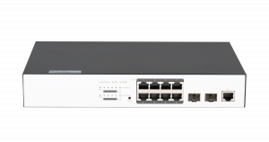 Управляемый PoE коммутатор NIKOMAX, L2, 8 10/1000/1000Мб/с PoE BASE-T, 2 порта 1Гб/с SFP, 1 консольный порт, бюджет PoE 130Вт