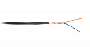 Кабель NETLAN U/UTP 2 пары, Кат.5, медный, внешний 305м EC-UU002-5-PE-BK