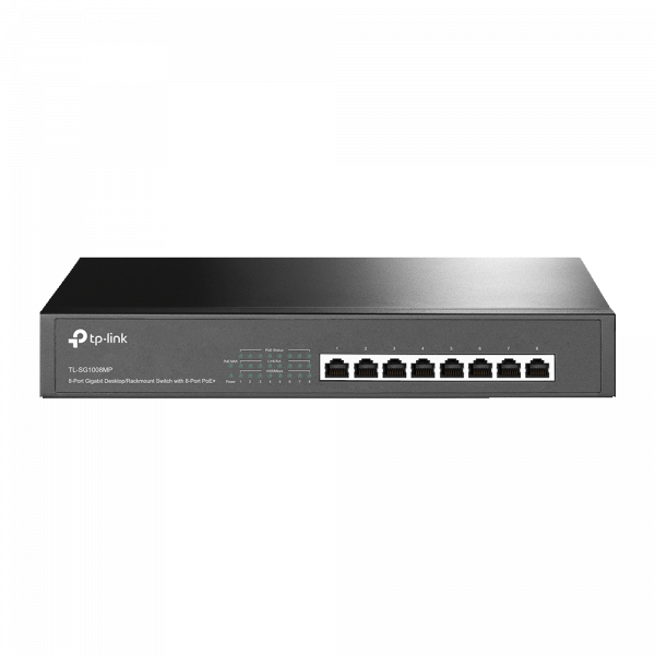 TP-link 9-портовый настольный 10/100 Мбит/с коммутатор с 8 портами PoE+ (TL-SF1009P)