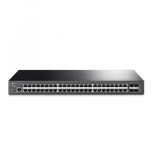 JetStream 48‑портовый гигабитный управляемый коммутатор TP-LINK 2‑го уровня с 4 SFP‑слотами (TL-SG3452)