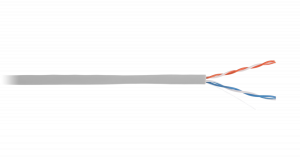 Кабель NETLAN U/UTP 2 пары, Кат.5, CCA, внутренний, PVC, 305м (CCA-UU002-5-PVC-GY)